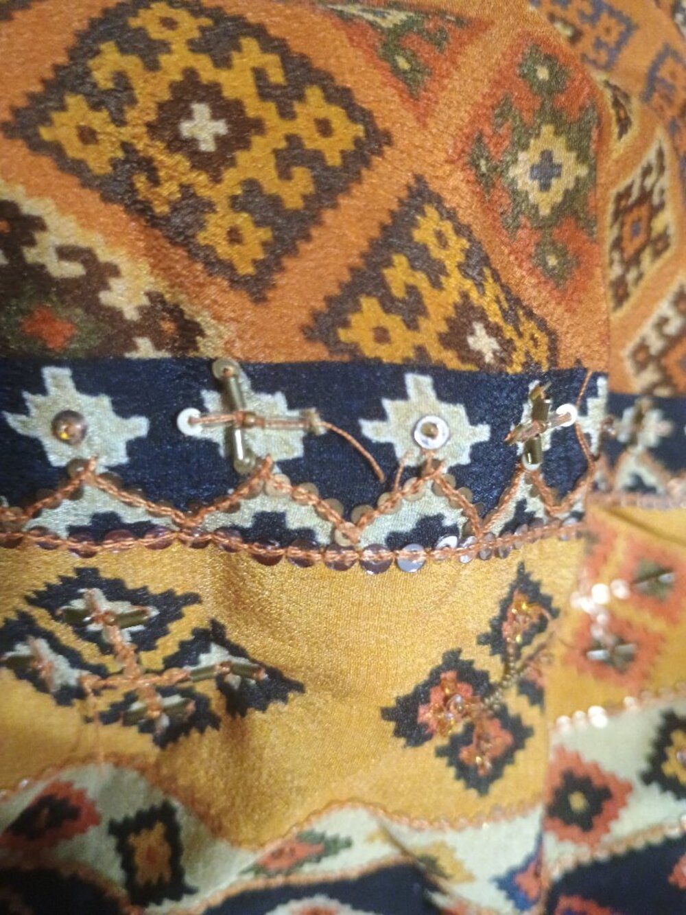 Tanvi Kedia Anthropologie Boho Geometric Print Tassel Mini Dress Size Small - Picture 10 of 10